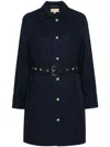 Michael Michael Kors Mid-length Trench Coat In Blue