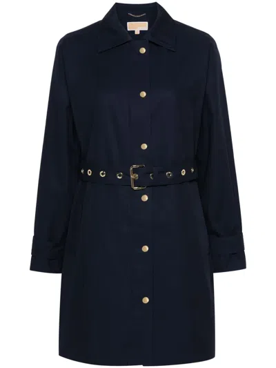 Michael Michael Kors Mid-length Trench Coat In Blue