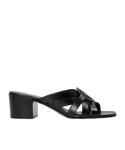 Michael Michael Kors Mid Mule Heeled Sandals In Black