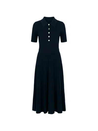 Michael Michael Kors Midi Polo Dress In Blue