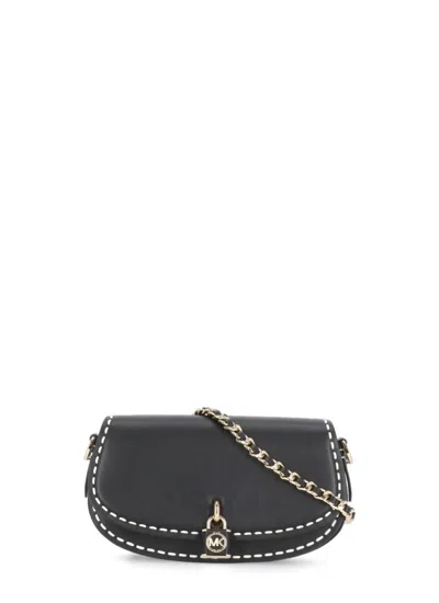 Michael Michael Kors Mila Small East-west Chain Shoulder Bag In Black