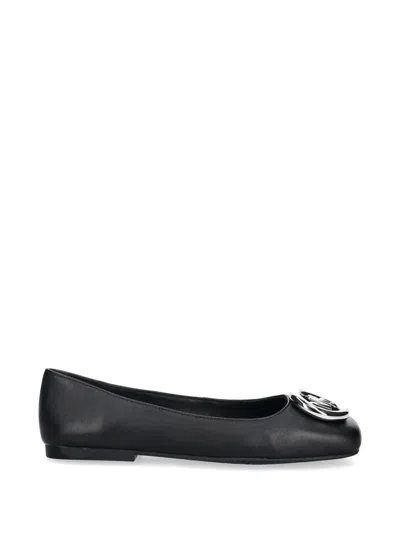 Michael Michael Kors Milan Flex Logo-plaque Ballet Flats In Black