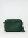 Michael Michael Kors Jet Set Large Textured Leather Crossbody Bag In 绿色