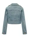 Michael Michael Kors Mini Button-up Jacket With Pockets In Blue