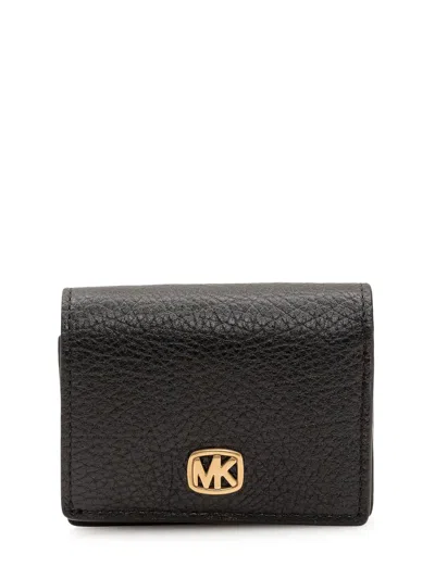 Michael Michael Kors Mini Compact Wallet In Black