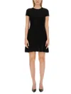 Michael Michael Kors Smocked Mini Dress In Black