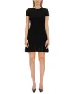 Michael Michael Kors Smocked Mini Dress In Black