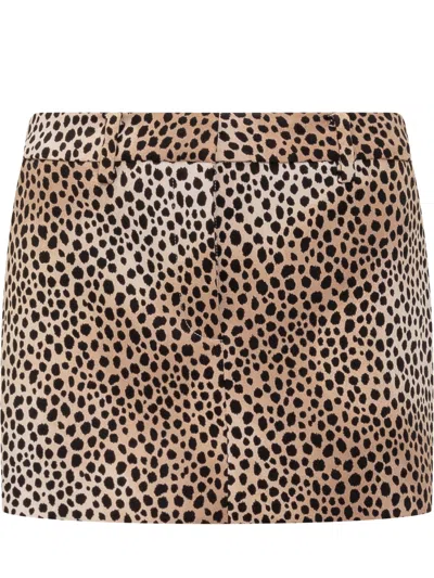 Michael Michael Kors Mini Skirt With Elegant Design In Brown