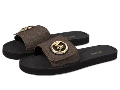 Michael Michael Kors Mk Charm Slide In Brown