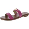 Michael Michael Kors Mk Plate Slide Womens Faux Leather Round Toe Slide Sandals In Multi