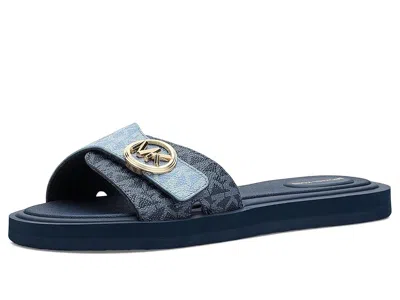 Michael Michael Kors Mk Pool Slides In Blue