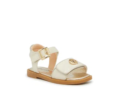 Michael Michael Kors Mmk Sandal Kids' In Pale Gold Metallic