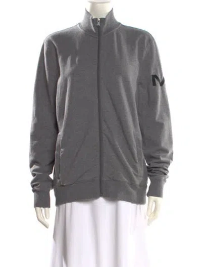 Pre-owned Michael Michael Kors Mock Neck Long Sleeve Sweatshirt In Gray