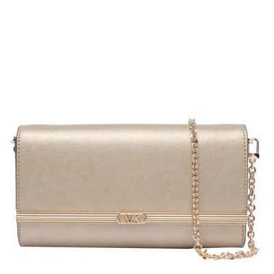 Michael Michael Kors Mona Clutch In Pale Gold