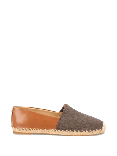 Michael Michael Kors Monogram Ballet Flats In Brown