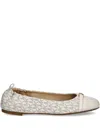 Michael Michael Kors Monogram Ballet Flats In Neutrals