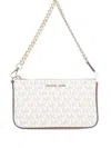 Michael Michael Kors Monogram Chain Shoulder Bag In Neutral
