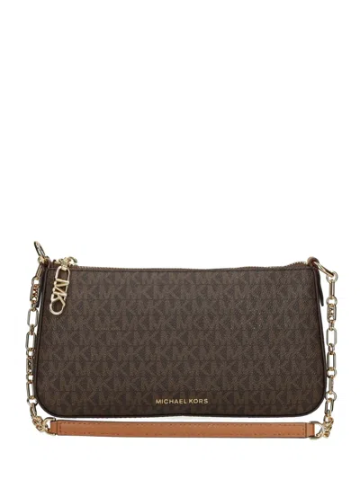 Michael Michael Kors Monogram Chain-strap Bag In Brown