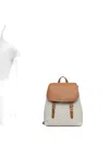Michael Michael Kors Monogram Flap Backpack In Neutral