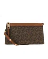 Michael Michael Kors Monogram-jacquard Crossbody Bag In Green