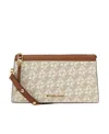 Michael Michael Kors Monogram-jacquard Crossbody Bag In Beige