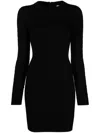 Michael Michael Kors Monogram-jacquard Mini Dress In Black