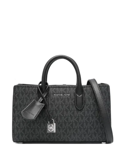 Michael Michael Kors Monogram Logo-motif Tote Bag In Black
