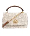 Michael Michael Kors Monogram Logo-plaque Tote Bag In Nude