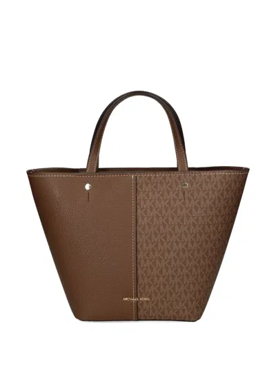 Michael Michael Kors Monogram Panel Tote Bag In Brown