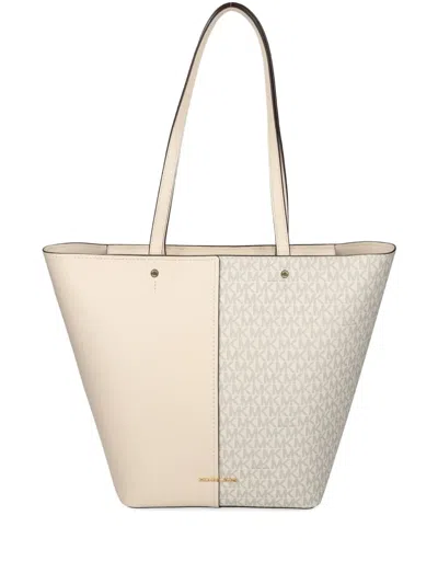 Michael Michael Kors Monogram Panel Tote Bag In Neutral