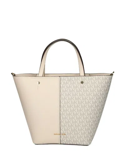 Michael Michael Kors Monogram Panel Tote Bag In Neutral