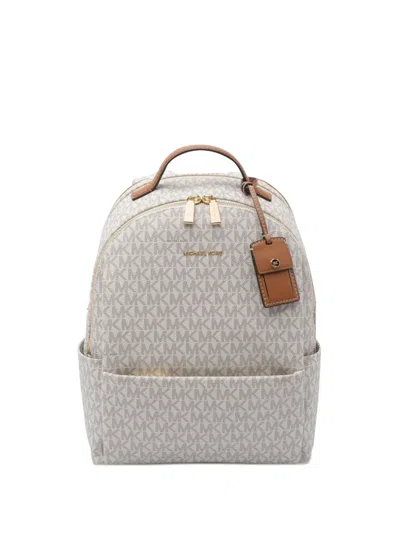 Michael Michael Kors Monogram-pattern Backpack In White