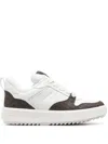 Michael Michael Kors Monogram-pattern Lace-up Sneakers In White