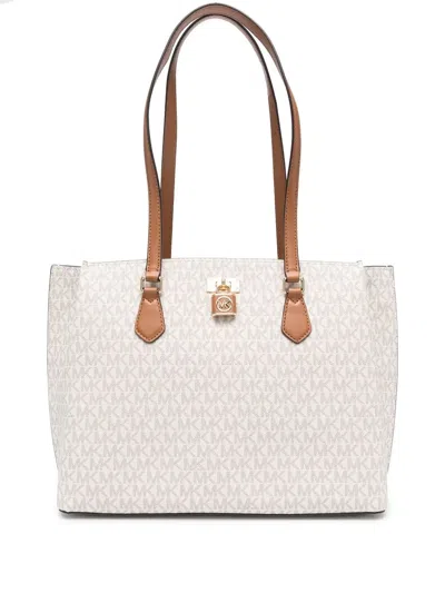 Michael Michael Kors Monogram-pattern Large Tote Bag In Neutrals