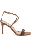 Michael Michael Kors Monogram-pattern Sandals In Brown