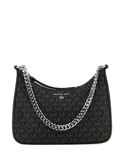 Michael Michael Kors Monogram-pattern Shoulder Bag In Black