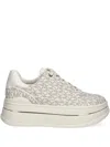 Michael Michael Kors Monogram-pattern Sneakers In White