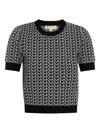 Michael Michael Kors Monogram-pattern Top In Black