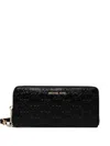 Michael Michael Kors Monogram-pattern Wallet In Black