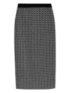 Michael Michael Kors Monogram-pattern Zip-back Skirt In Black