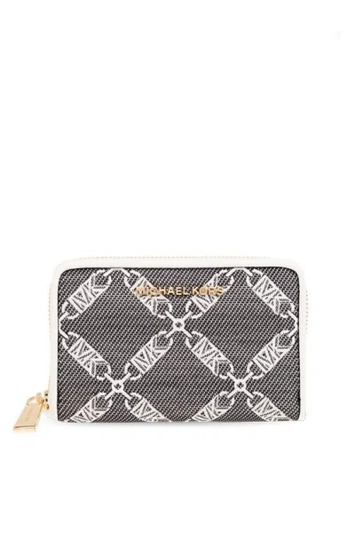 Michael Michael Kors Monogram Pattern Zipped Wallet In Multi