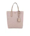 Michael Michael Kors Monogram Patterned Top Handle Bag In Nude