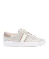 Michael Michael Kors Monogram-print Round-toe Sneakers In White