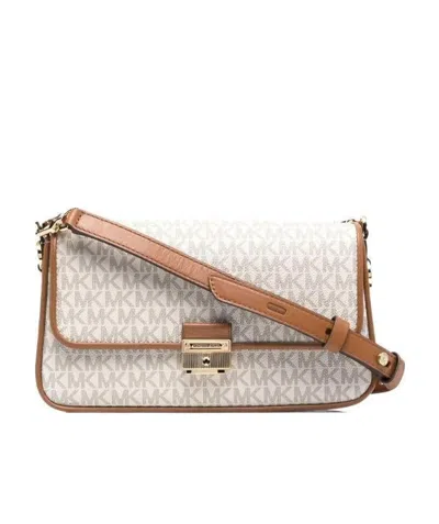 Michael Michael Kors Monogram-print Shoulder Bag In White