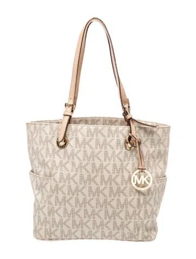 Pre-owned Michael Michael Kors Monogram Shoulder Bag In Brown