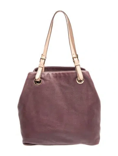Pre-owned Michael Michael Kors Monogram Shoulder Bag In Brown