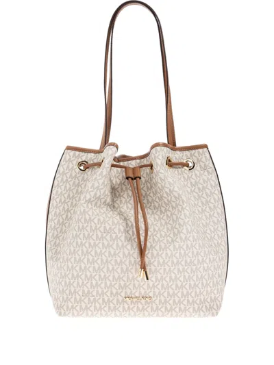 Michael Michael Kors Monogram Shoulder Bag In Neutral