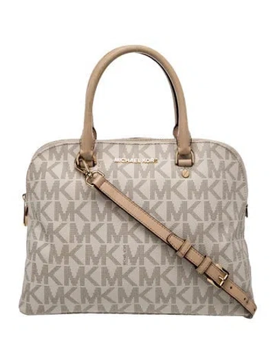 Pre-owned Michael Michael Kors Monogram Shoulder Bag In Neutral