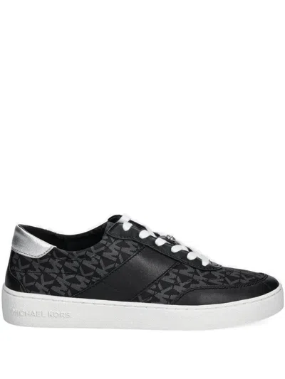 Michael Michael Kors Monogram Sneakers In Black