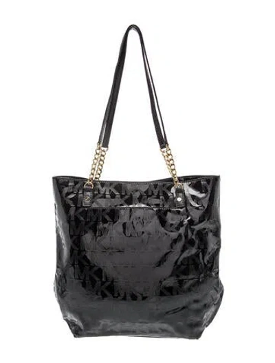 Pre-owned Michael Michael Kors Monogram Tote In Black